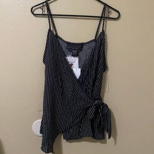 New! Stripped wrap shirt!